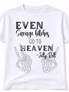 Savage Graphic T Shirt Trendy Boutique Style Tee Womens White